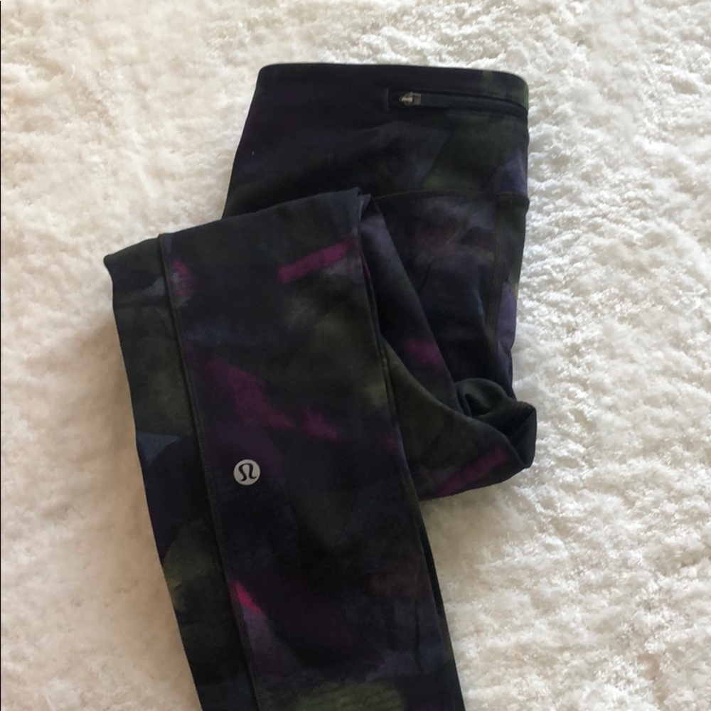 Purple and green rare lululemon leggings